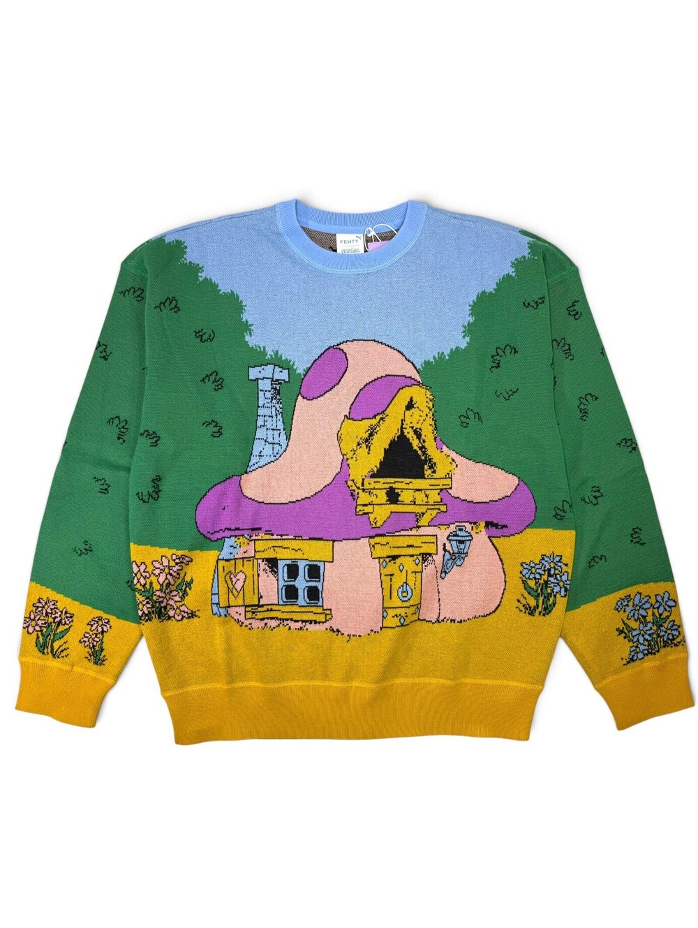 FENTY x PUMA Smurfs Oversized Knit Sweater $190 Rihanna Smurfette Size MEDIUM M - Picture 3 of 9